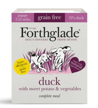 Forthglade Complete Grain Free Puppy Duck Sweet Potato & Veg 395g - Pet Supplier Store