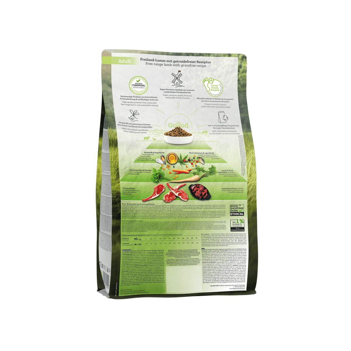 Free Range Lamb Dry Food for Adult Dogs - Pet Supplier Store