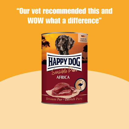 Happy Dog Pure Ostrich Wet Dog Food (Africa) - Pet Supplier Store