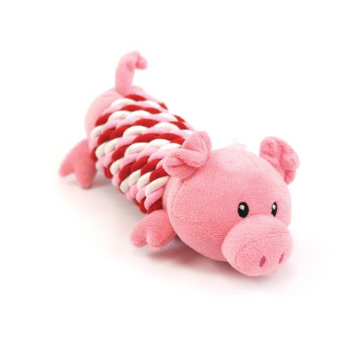 Happy Pet Christmas - Pig in a Rope Blanket Dog Toy - Pet Supplier Store