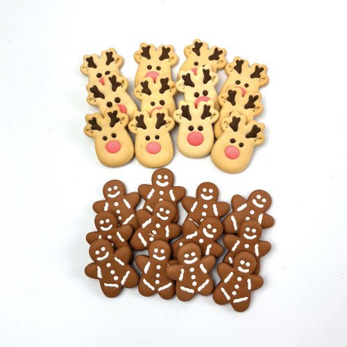 Happy Pet Christmas - Reindeer & Gingerbread Festive Dog Biscuits 24pc - Pet Supplier Store