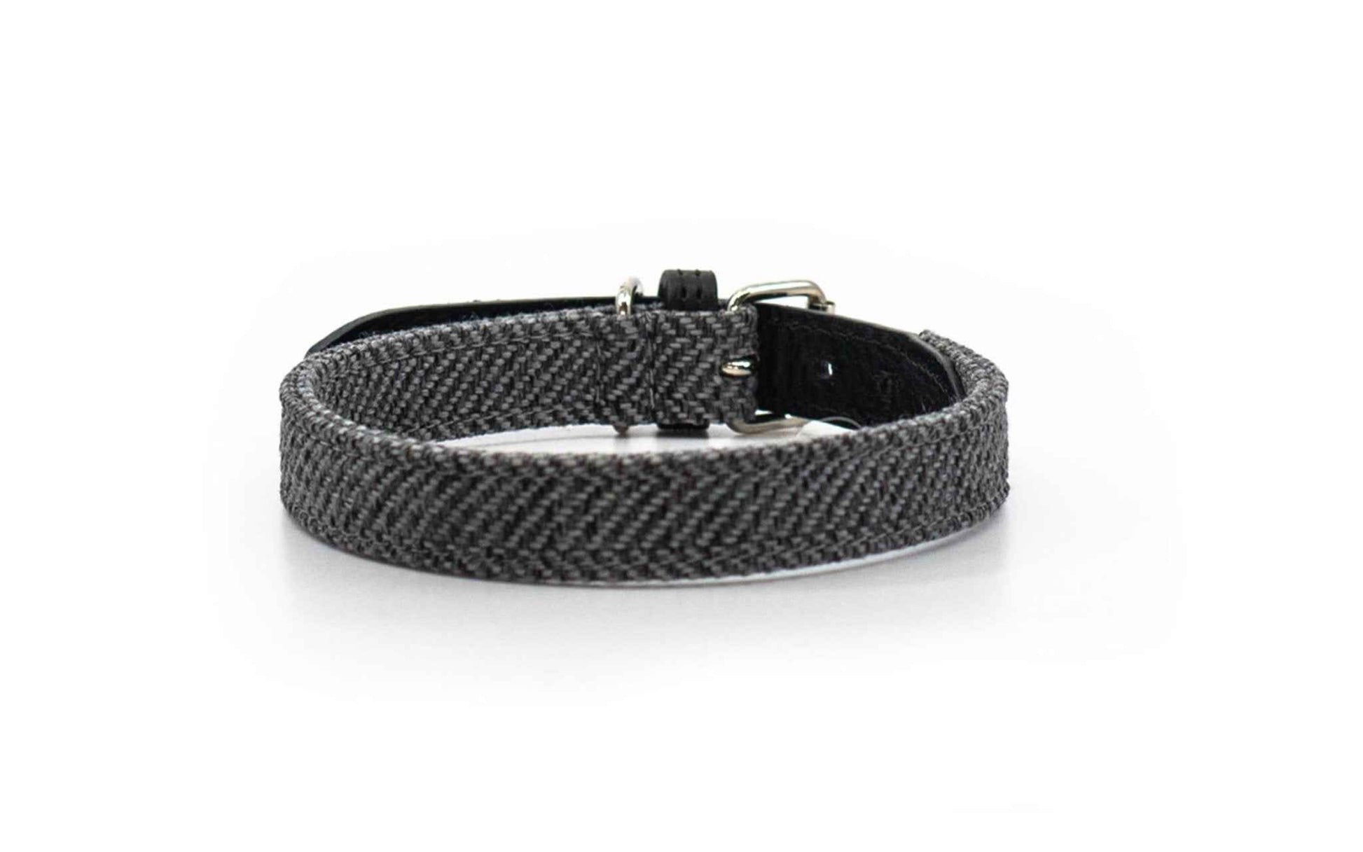 Herringbone & Leather Collar - Balmoral