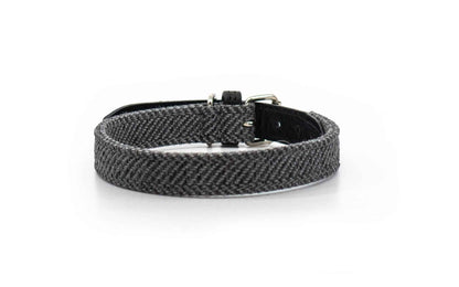 Herringbone & Leather Collar - Balmoral - Pet Supplier Store