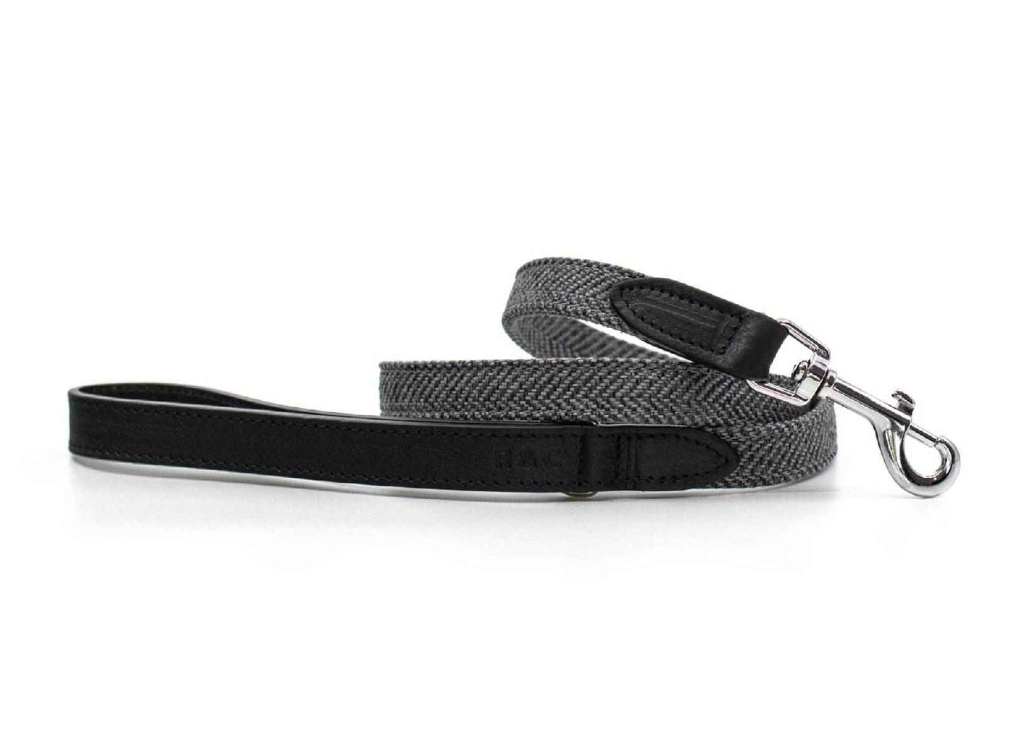 Herringbone & Leather Lead - Balmoral