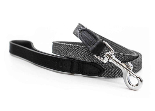 Herringbone & Leather Lead - Balmoral