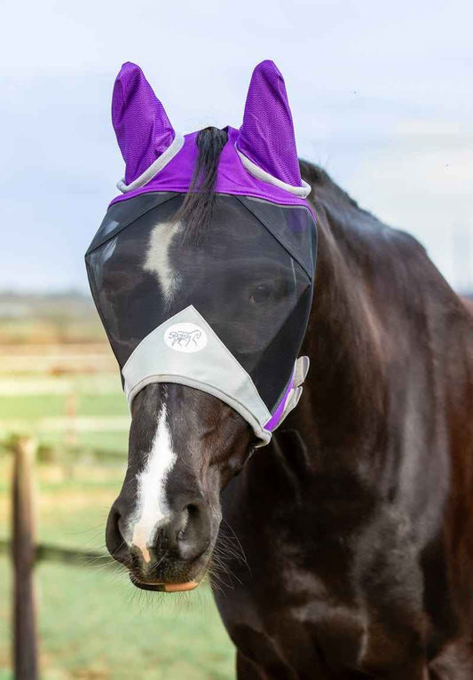 Horse Fly Mask - Purple - Pet Supplier Store
