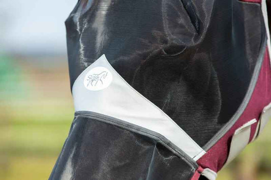Horse Fly Mask With Nose - Burgundy - Pet Supplier Store