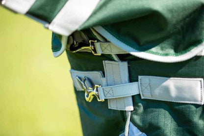 0g Detachable Neck Turnout Rug - Hunter Green