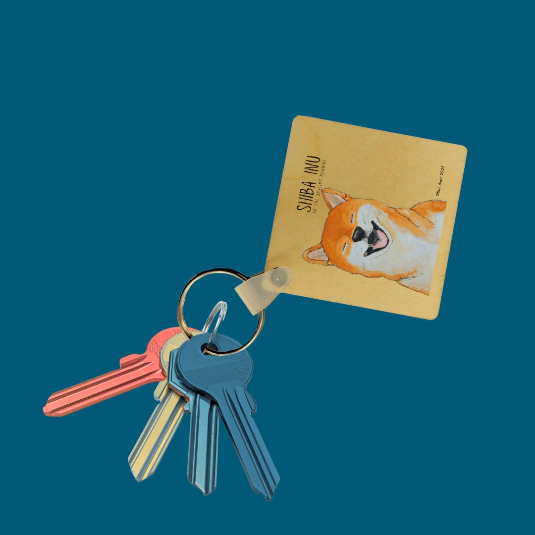 Keys? Escaped. Like Me. – Shiba Wooden Keyring - Pet Supplier Store