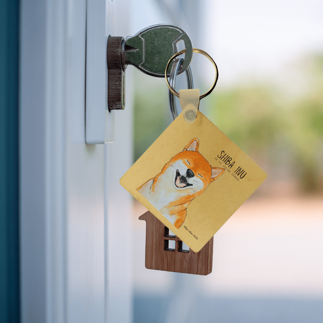 Keys? Escaped. Like Me. – Shiba Wooden Keyring - Pet Supplier Store