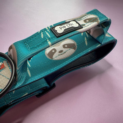 Lazy Sloth Tactical Dog Collar with Handle – Durable & Stylish for Large Dogs - Pet Supplier Store