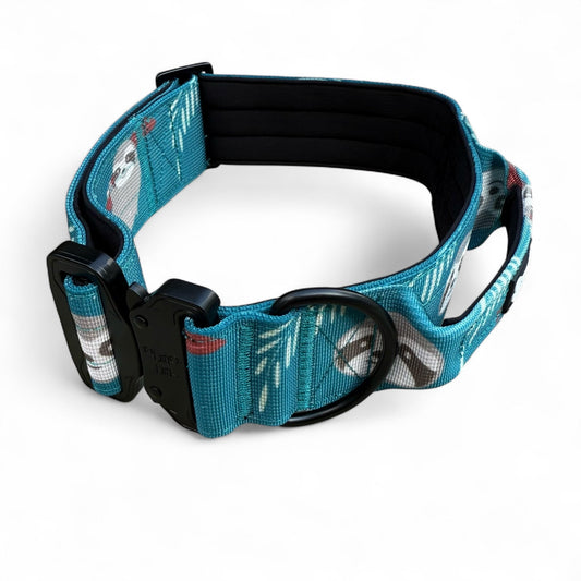 Lazy Sloth Tactical Dog Collar with Handle – Durable & Stylish for Large Dogs - Pet Supplier Store