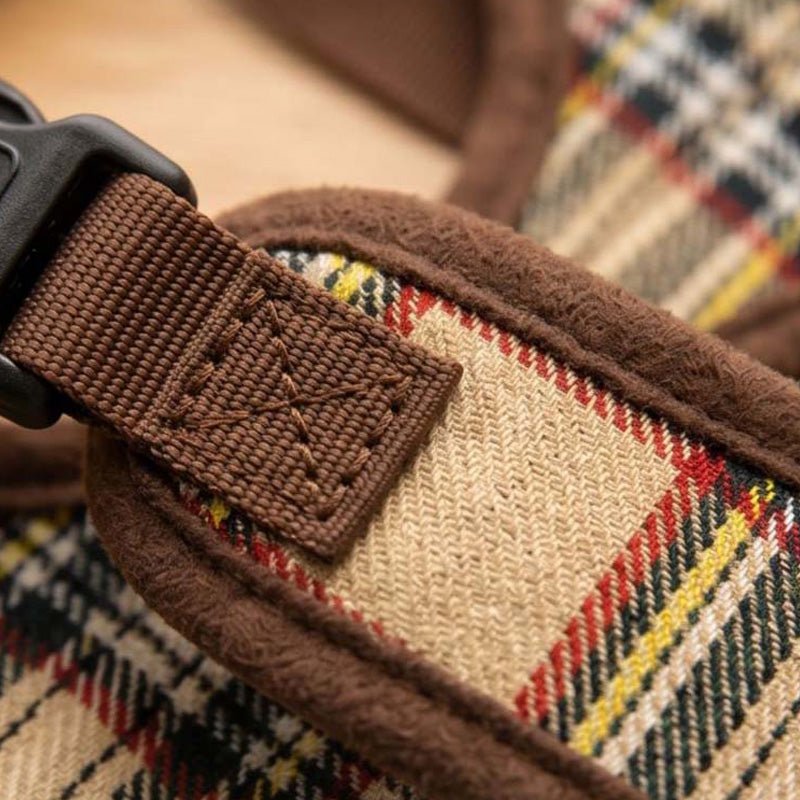 Luxury Brown Tartan Harness by My Pup and Me - Pet Supplier Store