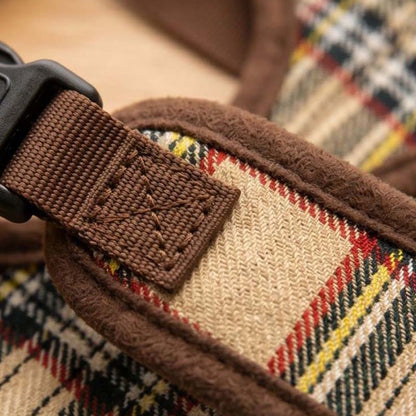 Luxury Brown Tartan Harness by My Pup and Me - Pet Supplier Store