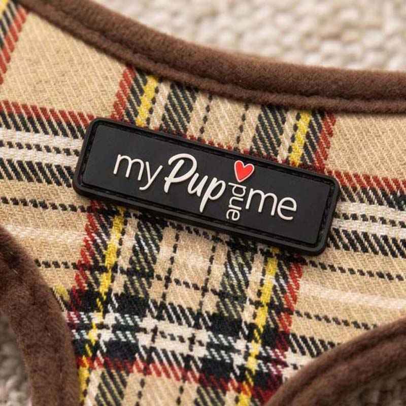 Luxury Brown Tartan Harness by My Pup and Me - Pet Supplier Store