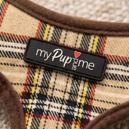 Luxury Brown Tartan Harness by My Pup and Me - Pet Supplier Store