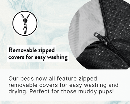 Luxury Memory Foam Crate Bed With Removable Covers | Grey - Pet Supplier Store