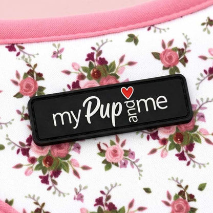 Luxury White Vintage Floral Harness by My Pup and Me - Pet Supplier Store