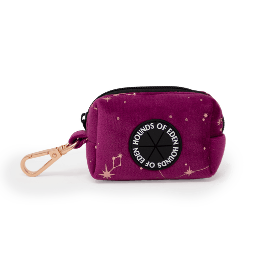 Magenta Sky Velvet Poop Bag Holder - Pet Supplier Store