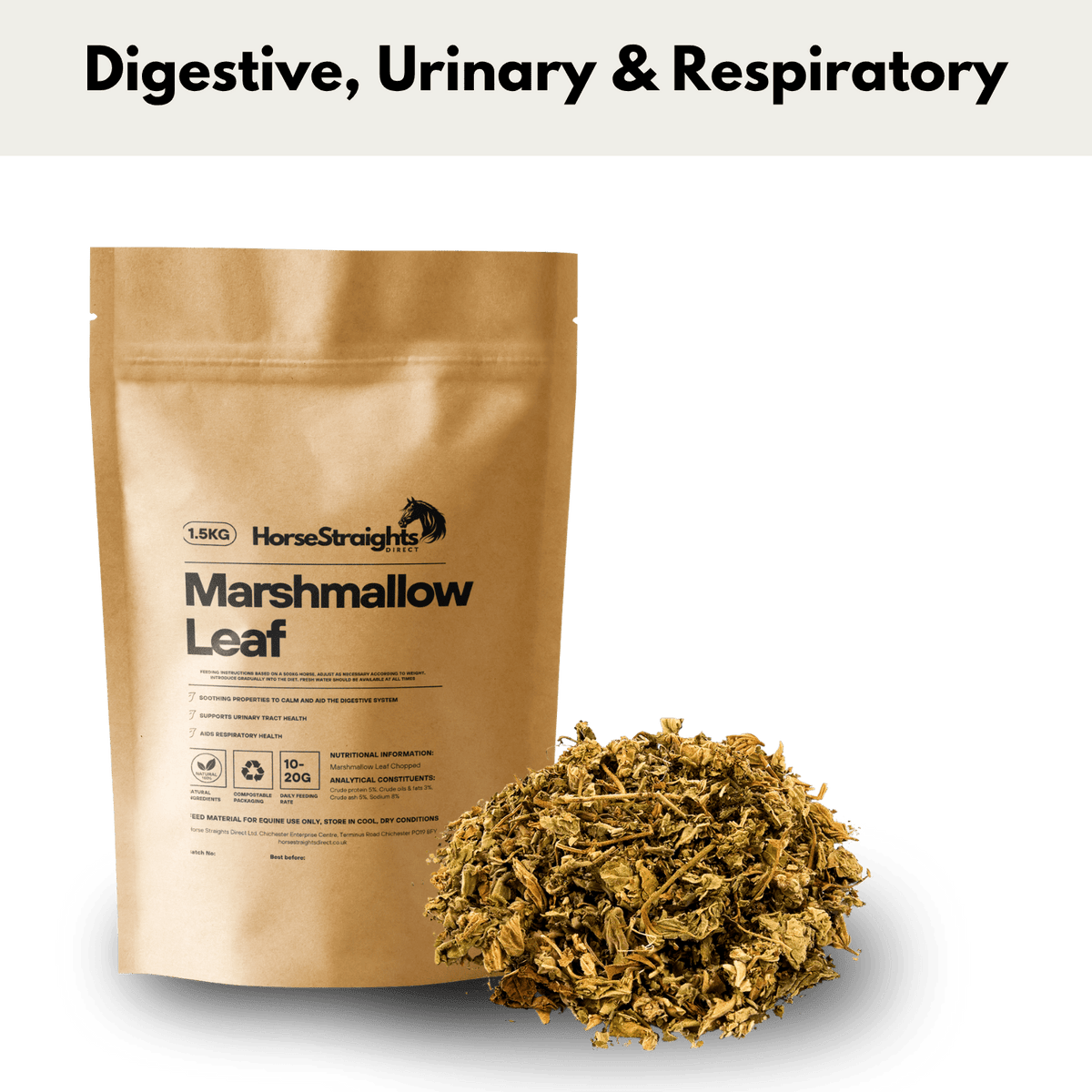 Marshmallow Leaf Chopped - Pet Supplier Store
