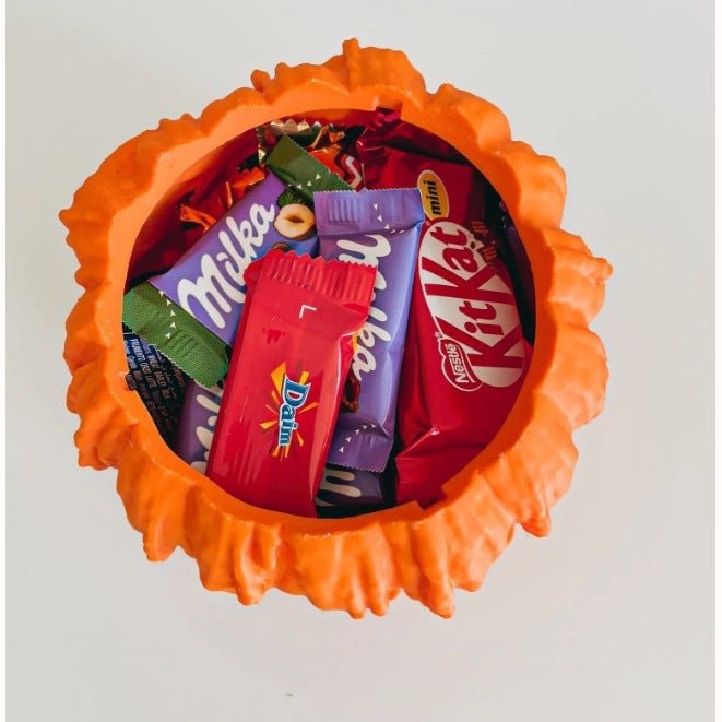 Melting Halloween Pumpkin Candy Bowl With Lid Reusable - Pet Supplier Store