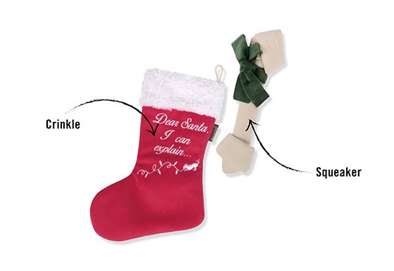 Merry Woofmas Good Dog Stocking & Bone 2 Piece Set - Pet Supplier Store