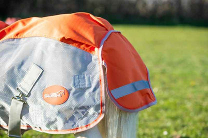 MINI Fly Turnout Combination Rug - Orange/Grey - Pet Supplier Store