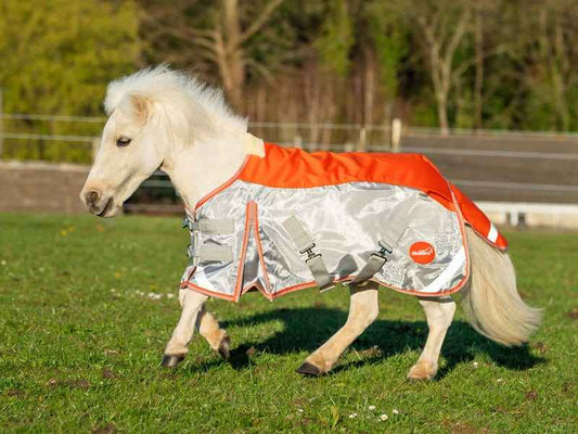 MINI Fly Turnout Combination Rug - Orange/Grey - Pet Supplier Store