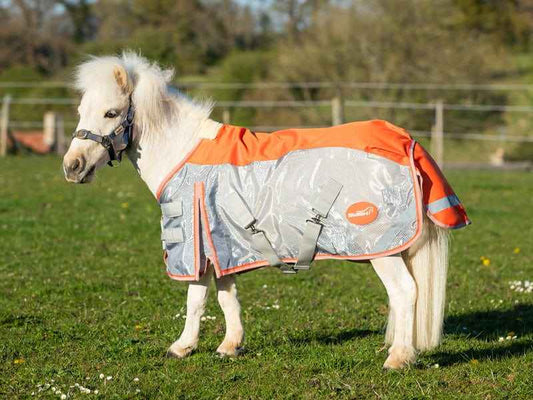 MINI Fly Turnout Combination Rug - Orange/Grey - Pet Supplier Store