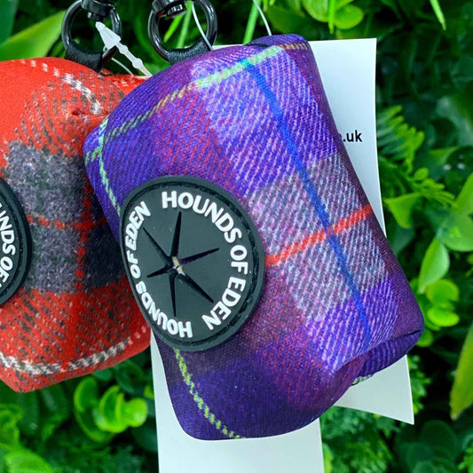 'Molly' - Purple tweed effect Poop/Treat Bag Holder - Pet Supplier Store