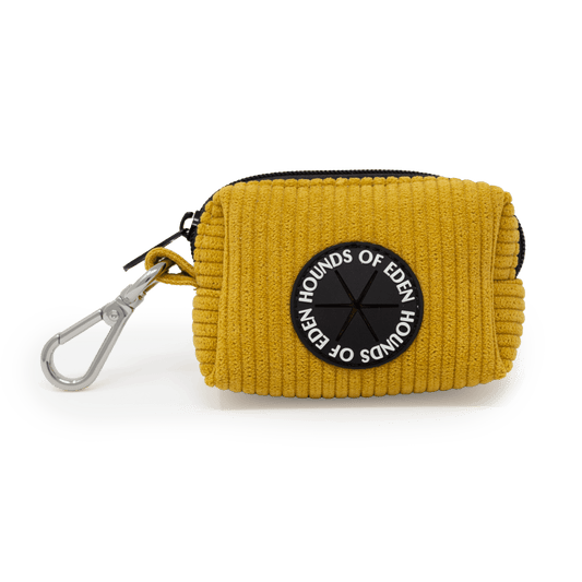 Mustard Yellow Corduroy Poop Bag/Treat Holder - Pet Supplier Store