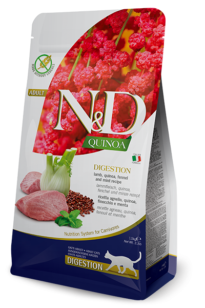 N&D Quinoa Cat Digestion. Lamb & Fennel Adult 300g - Pet Supplier Store