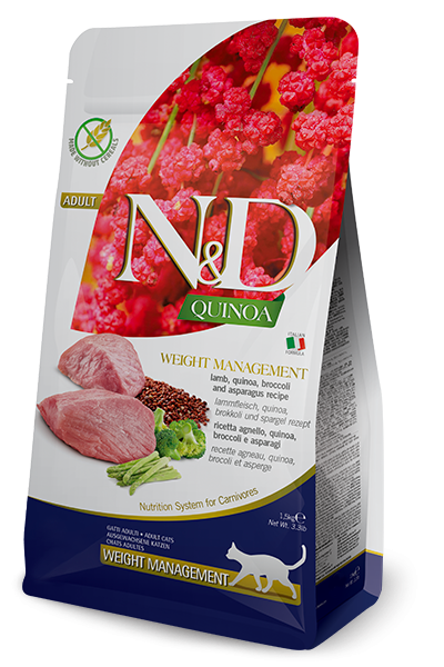 N&D Quinoa Cat Weight Management. Lamb & Broccoli Adult 300g - Pet Supplier Store