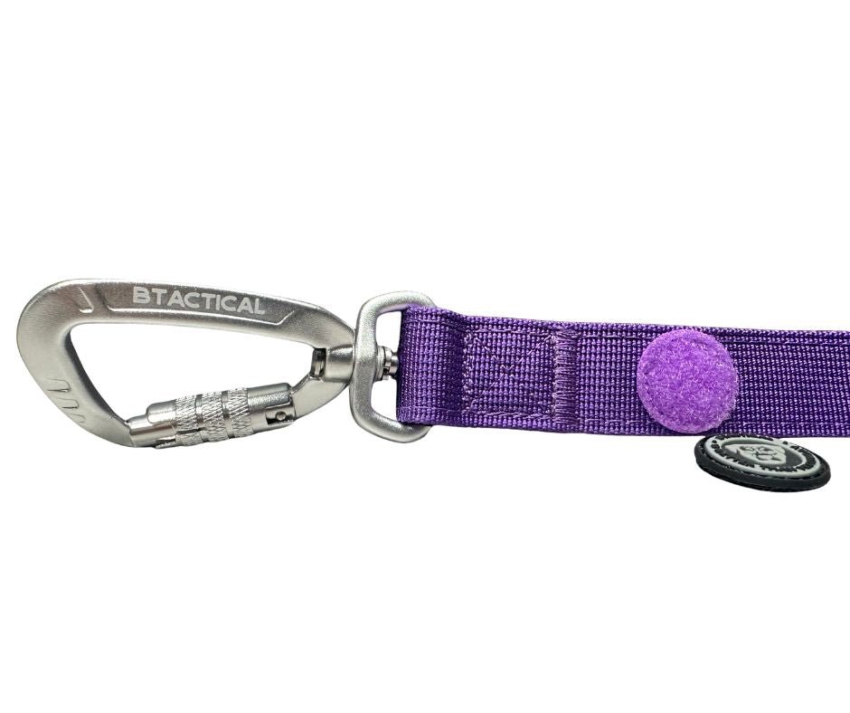 Nylon BTactical™ Carabiner Clip Lead | Lavender Purple - Pet Supplier Store