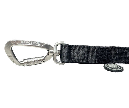 Nylon BTactical™ Carabiner Clip Lead | Midnight Black - Pet Supplier Store