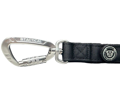 Nylon BTactical™ Carabiner Clip Lead | Midnight Black - Pet Supplier Store