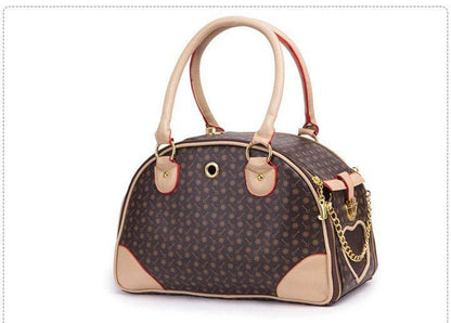 Outing convenient leather comfort pet bag travel carrier - Pet Supplier Store