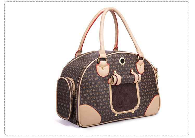 Outing convenient leather comfort pet bag travel carrier - Pet Supplier Store