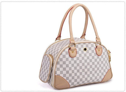 Outing convenient leather comfort pet bag travel carrier - Pet Supplier Store