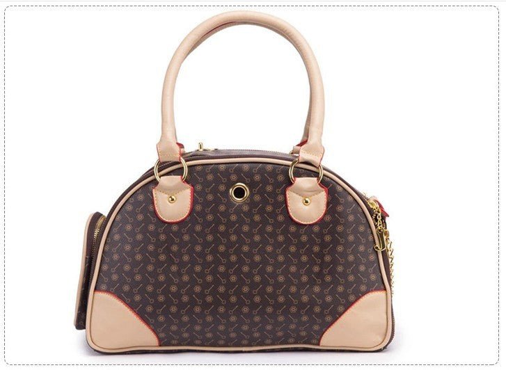 Outing convenient leather comfort pet bag travel carrier - Pet Supplier Store