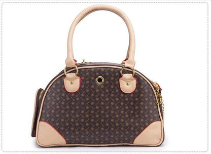 Outing convenient leather comfort pet bag travel carrier - Pet Supplier Store
