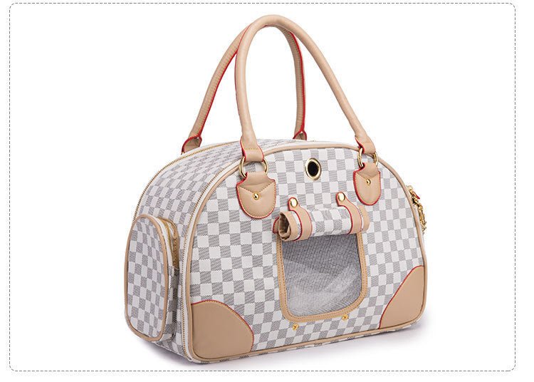 Outing convenient leather comfort pet bag travel carrier - Pet Supplier Store