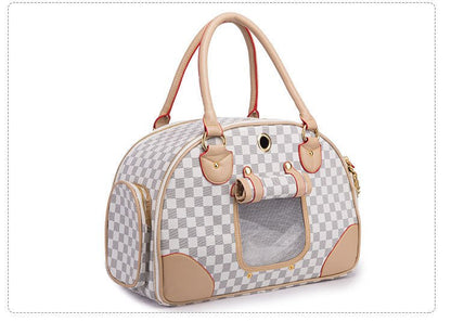 Outing convenient leather comfort pet bag travel carrier - Pet Supplier Store