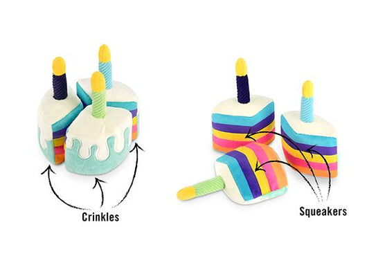 Party Time Bone-Appetit Cake Plush Dog Toy - Pet Supplier Store