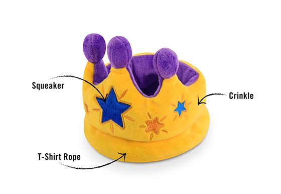 Party Time Canine Crown Plush Dog Toy - Pet Supplier Store