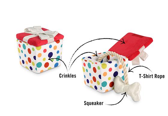 Party Time Pawfect Present Plush Dog Toy - Pet Supplier Store