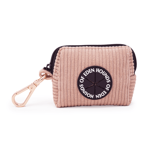 Peach Schnapps - Pink Corduroy Poop Bag/Treat Holder - Pet Supplier Store
