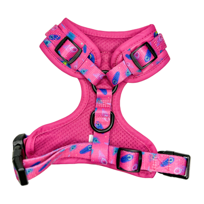 Peacock Power Adjustable Dog Harness - hot pink peacock feather dog harness - Pet Supplier Store