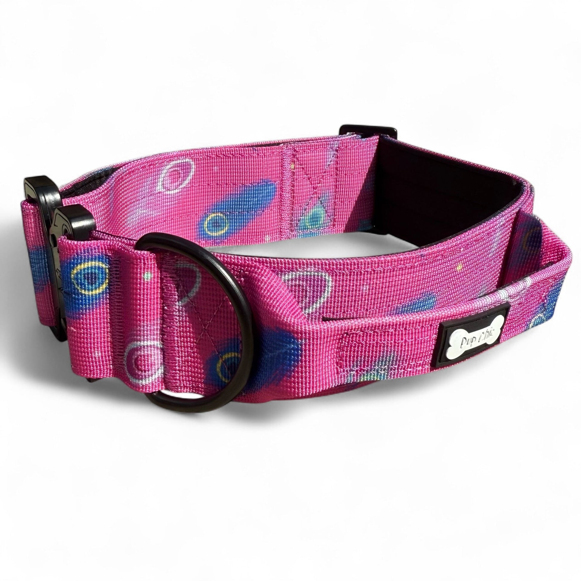 Peacock Power Tactical Dog Collar with Handle – Stylish & Strong for Large Dogs - Pet Supplier Store