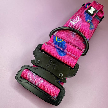 Peacock Power Tactical Dog Collar with Handle – Stylish & Strong for Large Dogs - Pet Supplier Store
